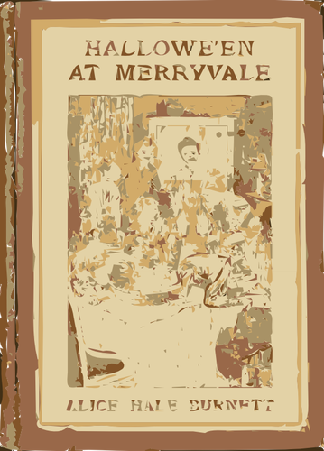 Хэллоуин на Merryvale Книга Обложка векторное изображение